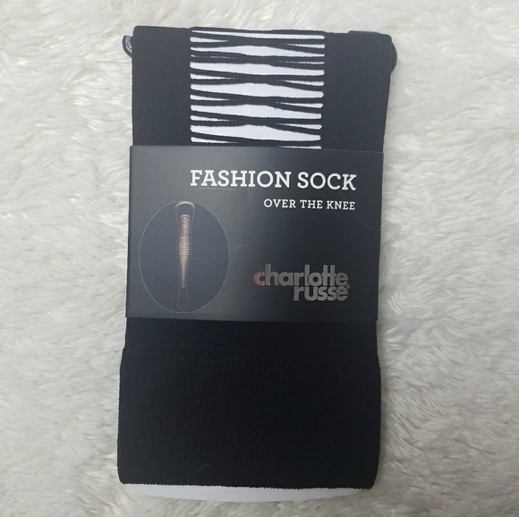Charlotte Russe Accessories - CHARLOTTE RUSSE Black Cut Over The Knee Socks